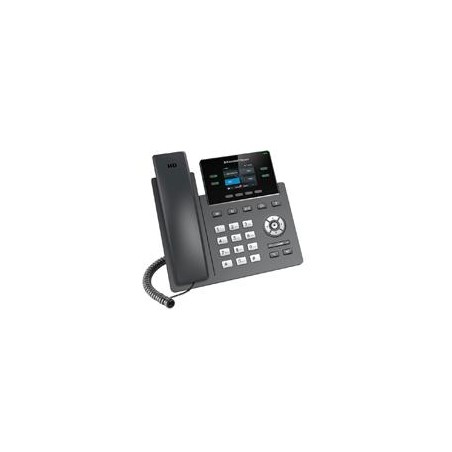  TELEFONO IP GRANDSTREAM GRP2612P/  2 CUENTAS SIP 4 LINEAS PANTALLA A COLOR 2 PUERTOS 10/100/100 16 TECLAS BLF POE (NO INCLUYE