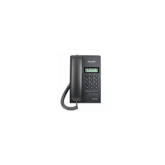 TELEFONO PANASONIC KX-T7703-B ALAMBRICO BASICO ANALOGO UNILINEA  PANTALLA LCD DE 2 RENGLONES CON IDENTIFICADOR DE LLAMADAS MEM