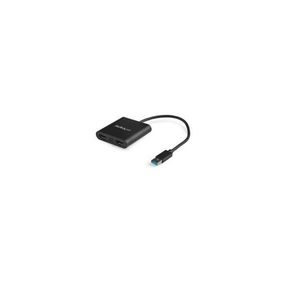 ADAPTADOR DE VIDEO EXTERNO - TARJETA DE VIDEO EXTERNA USB 3.0 A 2 PUERTOS HDMI 4K A 30HZ PARA 2 PANTALLAS - COMPATIBLE CON WIN