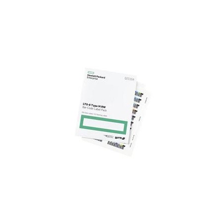 PAQUETE DE ETIQUETAS CON CODIGO DE BARRAS HP LTO-8 ULTRIUM RW