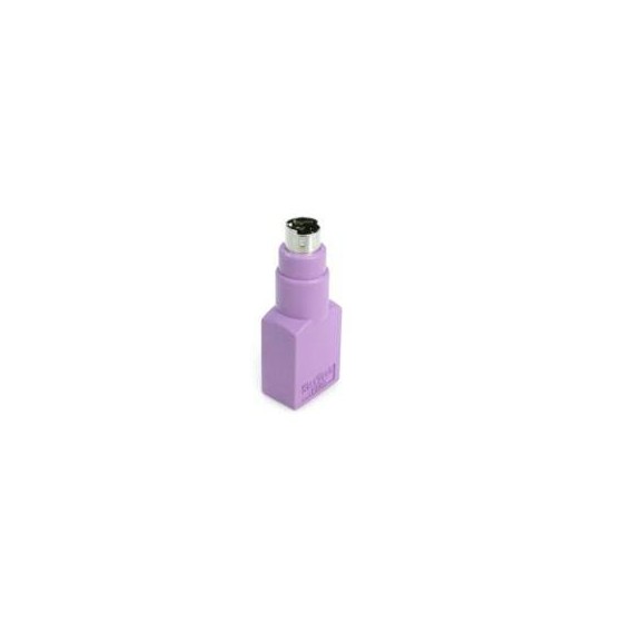 ADAPTADOR PARA TECLADO O MOUSE USB A CONECTOR PS/2 PS2 MINIDIN - 1X HEMBRA USB - 1X MACHO MINI-DIN - PRPURA - STARTECH.COM MOD