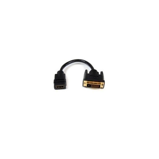CABLE ADAPTADOR DE 20CM HDMI A DVI - DVI-D MACHO - HDMI HEMBRA - CABLE CONVERTIDOR DE VIDEO - NEGRO - STARTECH.COM MOD. HDDVIF