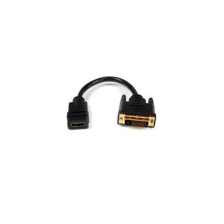 CABLE ADAPTADOR DE 20CM HDMIÂy A DVI - DVI-D MACHO - HDMI HEMBRA - CABLE CONVERTIDOR DE VIDEO - NEGRO - STARTECH.COM MOD. HDD