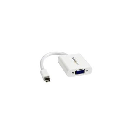 ADAPTADOR DE VIDEO MINI DISPLAYPORT A VGA - CABLE CONVERTIDOR ACTIVO - HEMBRA VGA HD15 - MACHO MINI DP - 1920X1200 - BLANCO - 