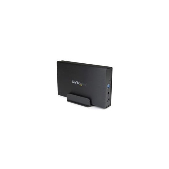 GABINETE EXTERNO USB 3.0 CARCASA SUPERSPEED DE DISCO DURO HDD SATA 3 III 6GBPS DE 3.5 PULGADAS CON UASP - ALUMINIO NEGRO - STA