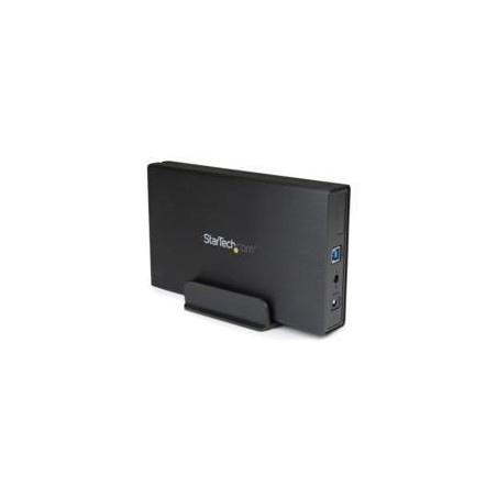 GABINETE EXTERNO USB 3.0 CARCASA SUPERSPEED DE DISCO DURO HDD SATA 3 III 6GBPS DE 3.5 PULGADAS CON UASP - ALUMINIO NEGRO - STA