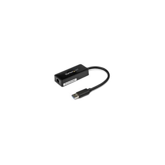 ADAPTADOR TARJETA DE RED NIC EXTERNA USB 3.0 1 PUERTO GIGABIT ETHERNET RJ45 Y 1 PUERTO USB SUPER SPEED - CABLE - NEGRO - START