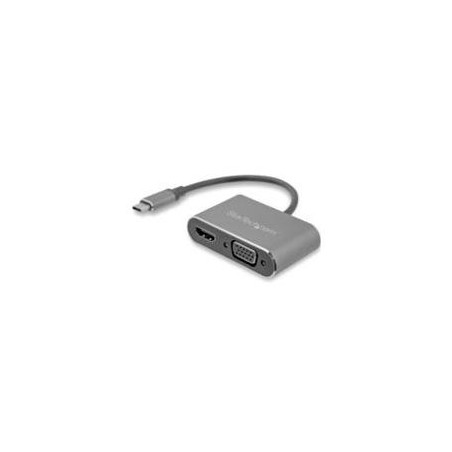 ADAPTADOR USB-C A VGA Y HDMI - 2EN1 - 4K 30HZ - GRIS ESPACIAL - ADAPTADOR DE VIDEO EXTERNO USB TIPO C - STARTECH.COM MOD. CDP2