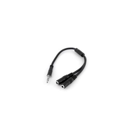 ADAPTADOR DIVISOR DE AUDIO MINI-JACK 3.5MM 4 PINES A CONECTORES SEPARADOS DE AUDIFONOS Y DE MICROFONO - M A 2XH - STARTECH.COM