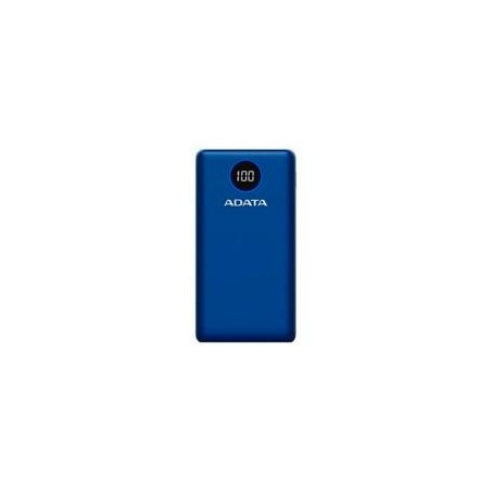 BATERIA DE RESPALDO ADATA POWER BANK P20000QCD 20000MAH/2 USB A/ 1 USB C/INDICADOR DE CARGA DIGITAL COLOR AZUL (AP20000QCD-DGT