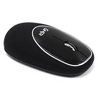 MOUSE ERGONOMICO GHIA / GT100NN / INALAMBRICO / RECEPTOR USB / 2 BOTONES / SCROLL / 1000 DPI / MEMORY FOAM / NEGRO