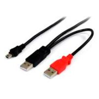CABLE DE 1.8M USB EN Y PARA DISCOS DUROS EXTERNOS – 2X USB A MACHO A 1X USB MINI B MACHO – STARTECH.COM MOD. USB2HABMY6