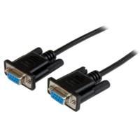 CABLE SERIAL DE 2M NULO DE MODEM SERIAL RS232 DB9 – HEMBRA A HEMBRA – COLOR NEGRO – STARTECH.COM MOD. SCNM9FF2MBK