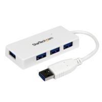 HUB USB 3.0 DE 4 PUERTOS - ADAPTADOR CONCENTRADOR HUB USB 3.0 SUPER SPEED 4 PUERTOS SALIDAS PORTATIL PARA LAPTOP COMPUTADORA - BLANCO - STARTECH.COM MOD. ST4300MINU3W