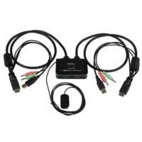 SWITCH CONMUTADOR KVM DE 2 PUERTOS HDMI® USB AUDIO MINI JACK CON CABLES INTEGRADOS SIN ALIMENTACION EXTERNA - 1080P - STARTECH.COM MOD. SV211HDUA