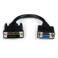 ADAPTADOR DE VIDEO DVI-I A VGA - DVI-I MACHO - HD15 HEMBRA - CABLE DE 20CM NEGRO - STARTECH.COM MOD. DVIVGAMF8IN