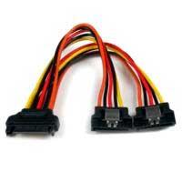 CABLE DE 15CM ADAPTADOR SPLITTER DIVISOR DE ALIMENTACION SATA LATCHING CON CIERRE PESTILLO – 2X HEMBRA – 1X MACHO – STARTECH.COM MOD. PYO2LSATA