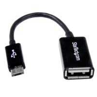 CABLE ADAPTADOR DE 12CM MICRO USB MACHO A USB A HEMBRA OTG PARA TABLETS SMARTPHONES TELFONOS INTELIGENTES – NEGRO – STARTECH.COM MOD. UUSBOTG