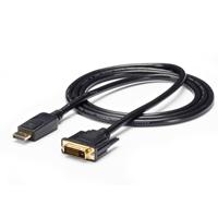 CABLE ADAPTADOR DE 1.8M DISPLAYPORT A DVI – CONVERTIDOR DE VIDEO – MINI DP MACHO – DVI-D MACHO – 1920X1200 – PASIVO – NEGRO – STARTECH.COM MOD. DP2DVI2MM6