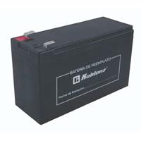 BATERIA DE REPUESTO KOBLENZ PARA NO BREAK 12 V / 9 AH, COMPATIBLE CON 7016 USB/R, 7011 USB/R, 9011 USB/R, 13507 USB/R, 15007 USB/R, 7522 USB/R, 9022 USB/R. 46-4087-00-6