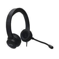 AUDIFONOS ACTECK DISCOVER HU430 / DIADEMA CON MICROFONO / CONTROLADOR DE VOLUMEN / ALAMBRICO / USB / SONIDO ESTEREO / NEGRO/ AC-932233