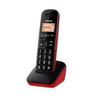 TELEFONO PANASONIC KX-TGB310MER INALAMBRICO PANTALLA LCD COLOR AMBAR 50 NUMEROS EN DIRECTORIO BLOQUE DE LLAMADAS NO DESEADAS VOLUMEN DE RECEPTOR LOCALIZADOR DE AURICULAR  (ROJO)