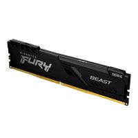 MEMORIA RAM KINGSTON DIMM DDR4 8GB 3200MT/S FURY BEAST BLACK CL16 288PIN 1.35V C/DISIPADOR DE CALOR P/PC/GAMER/ALTO RENDIMIENTO KF432C16BB/8