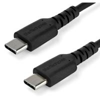 CABLE DE CARGA DE 2M USB C – DE CARGA RAPIDA Y SINCRONIZACION USB 2.0 TIPO C A USB C PARA LAPTOP – REVESTIMIENTO TPE DE FIBRA DE ARAMIDA M/M 60W NEGRO – IPAD PRO SURFACE – STARTECH.COM MOD. RUSB2CC2M