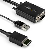 CABLE ADAPTADOR DE VGA A HDMI DE 2M CON AUDIO – 1920 X 1080 – CONVERTIDOR ACTIVO VGA A HDMI – MACHO A MACHO – STARTECH.COM MOD. VGA2HDMM2M