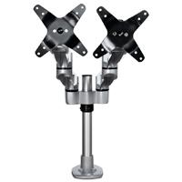 SOPORTE DE ESCRITORIO PREMIUM PARA 2 MONITORES DE HASTA 30 SOPORTE VESA DE ALTURA AJUSTABLE – MONTAJE MORDAJA/OJAL EN ESCRITORIO – PLATA – STARTECH.COM MOD. ARMDUALPS