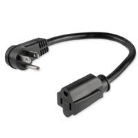 CABLE DE ALIMENTACIN DE 0.3M – EXTENSION DE ALIMENTACION, ACODADO EN ANGULO RECTO NEMA 5-15P A NEMA 5-15R, 13A 125V, 16AWG, UL – STARTECH.COM MOD. PAC101R1
