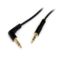 CABLE DE AUDIO DE 91CM DELGADO – AUDIO ESTEREO MINI JACK DE 3.5MM EN ANGULO DERECHO MACHO A MACHO – STARTECH.COM MOD. MU3MMSRA
