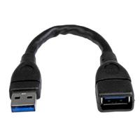 CABLE DE 15CM EXTENSOR USB 3.0 – ALARGADOR USB 3.0 SUPERSPEED NEGRO – STARTECH.COM MOD. USB3EXT6INBK