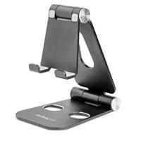 SOPORTE DE ESCRITORIO PARA CELULAR Y TABLET - MULTI ANGULO - PLEGABLE - PORTATIL - EN ALUMINIO Y DE COLOR NEGRO USPTLSTNDB - STARTECH.COM MOD. USPTLSTNDB