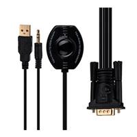 CONVERTIDOR BROBOTIX VGA + AUDIO A HDMI CON USB, NEGRO