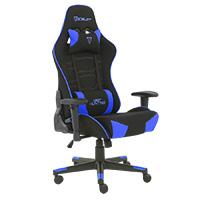 SILLA OCELOT GAMING OST-ELECTRIC BLUE / TELA AUTOMOTRIZ / BASE NYLON AJUSTABLE / DESCANSABRAZOS 1D / PISTON CLASE 4 / RECLINABLE 90-155 GRADOS / HASTA 150KG / COJINES LUMBAR Y CERVICAL / COLOR NEGRO C