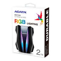 DISCO DURO EXTERNO ADATA HD770G 2TB PORTATIL 2.5 USB 3.2 WINDOWS MAC LINUX CONTRAGOLPES GAMING RGB COLOR NEGRO (AHD770G-2TU32G1-CBK)