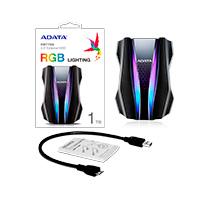 DISCO DURO EXTERNO ADATA HD770G 1TB PORTATIL 2.5 USB 3.2 WINDOWS MAC LINUX CONTRAGOLPES GAMING RGB COLOR NEGRO (AHD770G-1TU32G1-CBK)