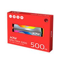 UNIDAD DE ESTADO SOLIDO SSD INTERNO XPG SPECTRIX 500GB S20G M.2 2280 NVME PCIE GEN 3X4 LECT.2500 ESCRIT. 1800 MBS 3DNAND PC MINIPC CON DISIPADOR GAMER RGB (ASPECTRIXS20G-500G-C)
