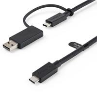 CABLE USB TIPO C DE 1M CON ADAPTADOR USB-A, USB-C A C , USB-A A C, CABLE USB C 2 EN 1 PARA DOCKS HIBRIDAS – STARTECH.COM MOD. USBCCADP