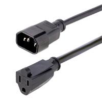 CABLE DE 1M DE EXTENSION DE ALIMENTACION PARA COMPUTADORAS, IEC 320 C14 A NEMA 5-15R, 10A 125V, ALARGADOR – STARTECH.COM MOD. 1415R-3F-POWER-CORD