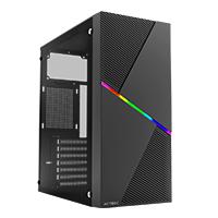 GABINETE ACTECK DRACO GM450 / MEDIA TORRE / ATX, MICRO ATX, MINI ITX / FUENTE 500W / PANEL CRISTAL TEMPLADO, METAL / NEGRO / AC-935715