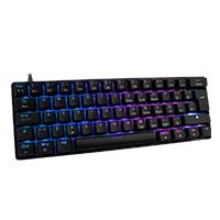 TECLADO GAMER BALAM RUSH DOMINATE GK550 / ALAMBRICO USB / MECANICO / ILUMINACION RGB / TECLAS PROGRAMABLES / ESPAÑOL / 62 TECLAS / NEGRO / BR-932714