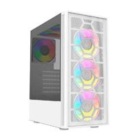 GABINETE BALAM RUSH DRAGONFLY MESH GM740 / MEDIA TORRE / ATX – MICRO ATX – MINI ITX / PANEL CRISTAL TEMPLADO/ ILUMUMINACION RGB / VENTILADOR RGB INCLUIDO / BLANCO / BR-935999