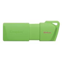 MEMORIA FLASH USB KINGSTON DATA TRAVELER EXODIA 64GB GEN 1 3.2 TIPO A VERDE NEON (KC-U2L64-7LG)