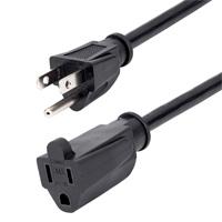 CABLE DE 2M DE EXTENSION DE ALIMENTACION – CABLE NEMA 5-15R A NEMA 5-15P – 13A 125V – 16AWG – STARTECH.COM – CABLE EXTENSOR DE ALIMENTACION PARA COMPUTADORA NEMA 5-15R A NEMA 5-15P – UL