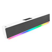 BOCINA GAMER BALAM RUSH GLIMM BAR BG585 / INALAMBRICA / BLUETOOTH – CONEXION TWS 3.5 MM / RADIO FM – TF / SONIDO ESTEREO / 10 W / RECARGABLE / ILUMINACION LED / BLANCO / BR-936965