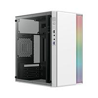 GABINETE ACTECK FUSION II GI440 / MINI TORRE / MICRO ATX, MINI ITX / FUENTE DE PODER 500W / PANEL ACRILICO / METAL / BLANCO / AC-935760
