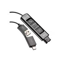 ADAPTADOR QD HP POLY 786C7AA/ DA85 ADAPTADOR DIGITALES QD USB-A Y USB-C, BOTONES DE VOLUMEN, MUTE , LLAMADA Y PAUSA COLOR NEGRO