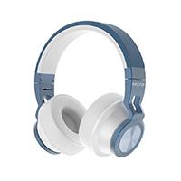 AUDIFONOS BACKDROP INALAMBRICOS DE DIADEMA BLUETOOTH – ALAMBRICOS COLOR BLANCO CON AZUL